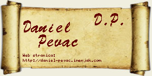 Daniel Pevac vizit kartica